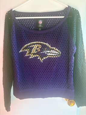 NFL Baltimore Ravens Purple Mesh long sleeve top